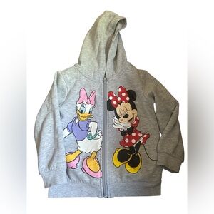 Disney Gray and Pink Sweatshirt with Daisy Duck and Minnie Mouse